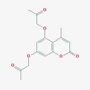 molecular formula C16H16O6 B293323 4-methyl-5,7-bis(2-oxopropoxy)-2H-chromen-2-one 