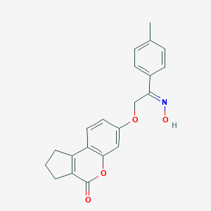 molecular formula C21H19NO4 B293324 7-[2-(hydroxyimino)-2-(4-methylphenyl)ethoxy]-2,3-dihydrocyclopenta[c]chromen-4(1H)-one 