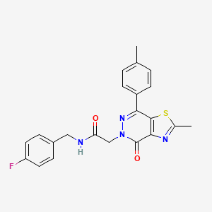 N-(4-fluorobenzyl)-2-(2-methyl-4-oxo-7-(p-tolyl)thiazolo[4,5-d]pyridazin-5(4H)-yl)acetamide