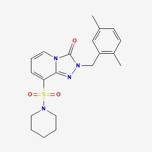 molecular formula C20H24N4O3S B2933242 2-(2,5-二甲基苄基)-8-(哌啶-1-基磺酰基)-[1,2,4]三唑并[4,3-a]吡啶-3(2H)-酮 CAS No. 1251568-64-5