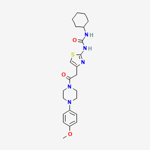 1-Cyclohexyl-3-(4-(2-(4-(4-methoxyphenyl)piperazin-1-yl)-2-oxoethyl)thiazol-2-yl)urea