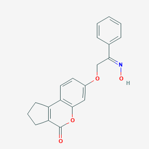 molecular formula C20H17NO4 B293325 7-[2-(hydroxyimino)-2-phenylethoxy]-2,3-dihydrocyclopenta[c]chromen-4(1H)-one 