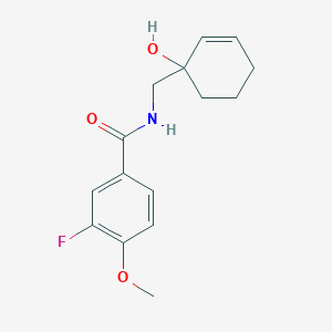 3-fluoro-N-[(1-hydroxycyclohex-2-en-1-yl)methyl]-4-methoxybenzamide