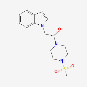 2-(1H-indol-1-yl)-1-(4-(methylsulfonyl)piperazin-1-yl)ethanone