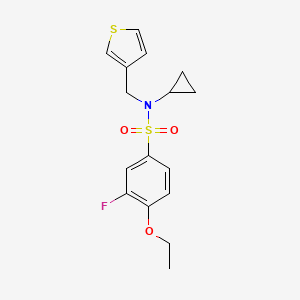 N-cyclopropyl-4-ethoxy-3-fluoro-N-(thiophen-3-ylmethyl)benzenesulfonamide