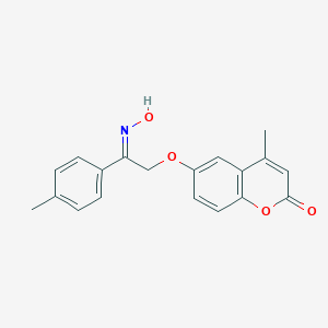 molecular formula C19H17NO4 B293327 6-[2-(hydroxyimino)-2-(4-methylphenyl)ethoxy]-4-methyl-2H-chromen-2-one 