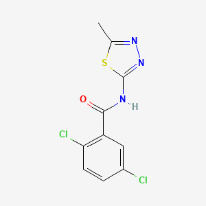 molecular formula C10H7Cl2N3OS B2933271 2,5-dichloro-N-(5-methyl-1,3,4-thiadiazol-2-yl)benzamide CAS No. 302951-70-8