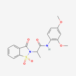 N-(2,4-dimethoxyphenyl)-2-(1,1-dioxido-3-oxobenzo[d]isothiazol-2(3H)-yl)propanamide