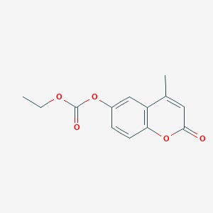 molecular formula C13H12O5 B293328 Ethyl (4-methyl-2-oxochromen-6-yl) carbonate 