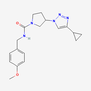 3-(4-cyclopropyl-1H-1,2,3-triazol-1-yl)-N-(4-methoxybenzyl)pyrrolidine-1-carboxamide