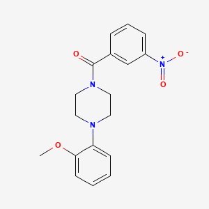 molecular formula C18H19N3O4 B2933281 (4-(2-Methoxyphenyl)piperazin-1-yl)(3-nitrophenyl)methanone CAS No. 21092-01-3