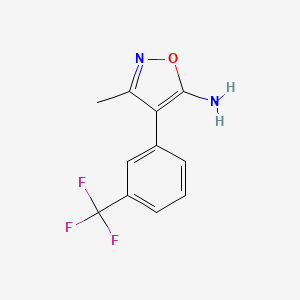 molecular formula C11H9F3N2O B2933282 3-Methyl-4-[3-(trifluoromethyl)phenyl]-5-isoxazolamine CAS No. 446276-00-2