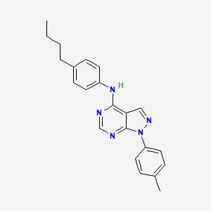 (4-Butylphenyl)[1-(4-methylphenyl)pyrazolo[4,5-e]pyrimidin-4-yl]amine