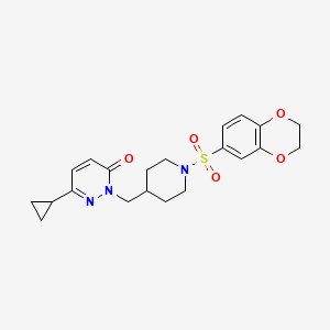 6-Cyclopropyl-2-{[1-(2,3-dihydro-1,4-benzodioxine-6-sulfonyl)piperidin-4-yl]methyl}-2,3-dihydropyridazin-3-one
