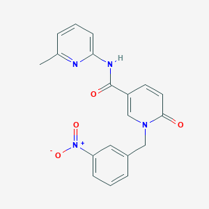 molecular formula C19H16N4O4 B2933294 N-(6-甲基吡啶-2-基)-1-(3-硝基苄基)-6-氧代-1,6-二氢吡啶-3-甲酰胺 CAS No. 899970-58-2