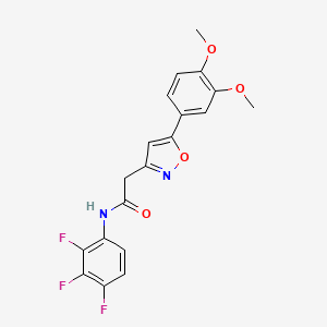 2-(5-(3,4-dimethoxyphenyl)isoxazol-3-yl)-N-(2,3,4-trifluorophenyl)acetamide