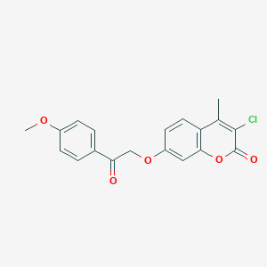 molecular formula C19H15ClO5 B293331 3-chloro-7-[2-(4-methoxyphenyl)-2-oxoethoxy]-4-methyl-2H-chromen-2-one 