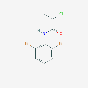 molecular formula C10H10Br2ClNO B2933315 2-氯-N-(2,6-二溴-4-甲苯基)丙酰胺 CAS No. 571155-40-3