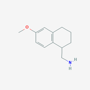 molecular formula C12H17NO B2933317 (6-Methoxy-1,2,3,4-tetrahydronaphthalen-1-yl)methanamine CAS No. 88631-10-1