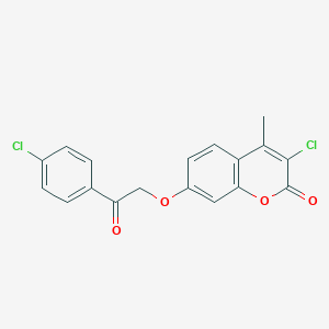 3-chloro-7-[2-(4-chlorophenyl)-2-oxoethoxy]-4-methyl-2H-chromen-2-one