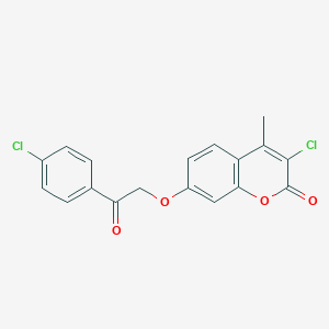 molecular formula C18H12Cl2O4 B293332 3-chloro-7-[2-(4-chlorophenyl)-2-oxoethoxy]-4-methyl-2H-chromen-2-one 