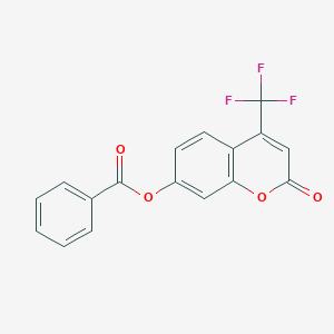 molecular formula C17H9F3O4 B293335 2-oxo-4-(trifluoromethyl)-2H-chromen-7-yl benzoate 