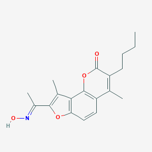 molecular formula C19H21NO4 B293336 3-butyl-8-(N-hydroxyethanimidoyl)-4,9-dimethyl-2H-furo[2,3-h]chromen-2-one 