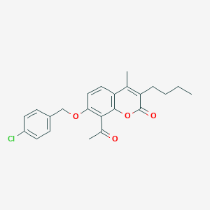 8-acetyl-3-butyl-7-[(4-chlorobenzyl)oxy]-4-methyl-2H-chromen-2-one