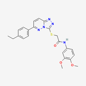molecular formula C23H23N5O3S B2933395 N-(3,4-dimethoxyphenyl)-2-((6-(4-ethylphenyl)-[1,2,4]triazolo[4,3-b]pyridazin-3-yl)thio)acetamide CAS No. 894048-57-8