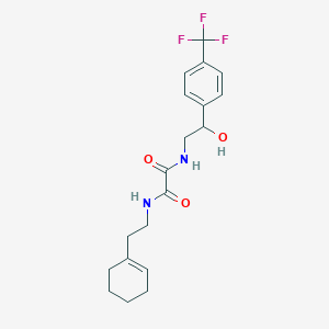 molecular formula C19H23F3N2O3 B2933405 N1-(2-(cyclohex-1-en-1-yl)ethyl)-N2-(2-hydroxy-2-(4-(trifluoromethyl)phenyl)ethyl)oxalamide CAS No. 1351599-99-9