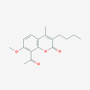 molecular formula C17H20O4 B293341 8-acetyl-3-butyl-7-methoxy-4-methyl-2H-chromen-2-one 