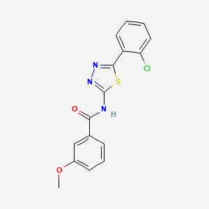 molecular formula C16H12ClN3O2S B2933414 N-(5-(2-氯苯基)-1,3,4-噻二唑-2-基)-3-甲氧基苯甲酰胺 CAS No. 392241-73-5
