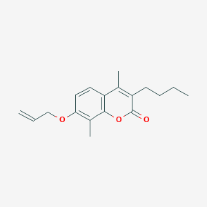 molecular formula C18H22O3 B293342 3-butyl-4,8-dimethyl-7-(prop-2-enyloxy)-2H-chromen-2-one 