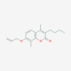 3-butyl-4,8-dimethyl-7-(prop-2-enyloxy)-2H-chromen-2-one