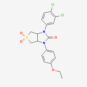 molecular formula C19H18Cl2N2O4S B2933423 1-(3,4-dichlorophenyl)-3-(4-ethoxyphenyl)tetrahydro-1H-thieno[3,4-d]imidazol-2(3H)-one 5,5-dioxide CAS No. 710985-73-2