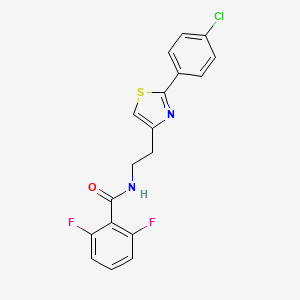B2933425 N-[2-[2-(4-chlorophenyl)-1,3-thiazol-4-yl]ethyl]-2,6-difluorobenzamide CAS No. 932986-26-0