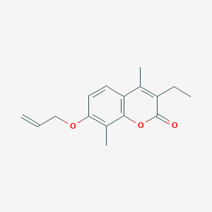 molecular formula C16H18O3 B293344 3-ethyl-4,8-dimethyl-7-(prop-2-enyloxy)-2H-chromen-2-one 