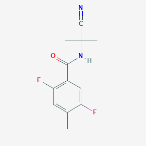 molecular formula C12H12F2N2O B2933445 N-(2-Cyanopropan-2-yl)-2,5-difluoro-4-methylbenzamide CAS No. 1428066-55-0