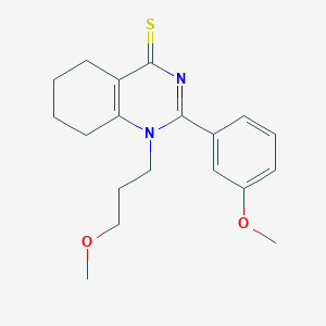 molecular formula C19H24N2O2S B2933447 2-(3-甲氧基苯基)-1-(3-甲氧基丙基)-5,6,7,8-四氢喹唑啉-4(1H)-硫酮 CAS No. 831194-64-0