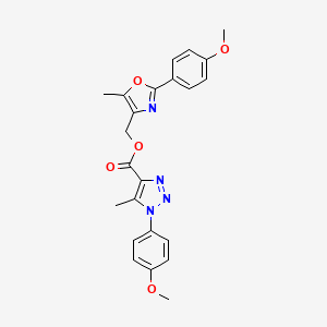 molecular formula C23H22N4O5 B2933451 [2-(4-methoxyphenyl)-5-methyl-1,3-oxazol-4-yl]methyl 1-(4-methoxyphenyl)-5-methyl-1H-1,2,3-triazole-4-carboxylate CAS No. 946296-18-0