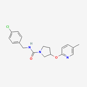 N-(4-chlorobenzyl)-3-((5-methylpyridin-2-yl)oxy)pyrrolidine-1-carboxamide
