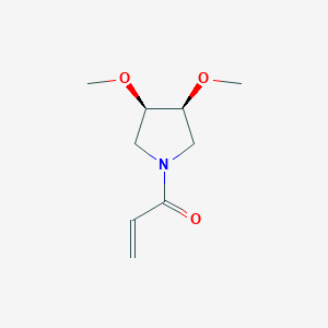 molecular formula C9H15NO3 B2933465 1-[(3S,4R)-3,4-Dimethoxypyrrolidin-1-yl]prop-2-en-1-one CAS No. 2223107-22-8