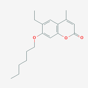 molecular formula C18H24O3 B293347 6-ethyl-7-(hexyloxy)-4-methyl-2H-chromen-2-one 