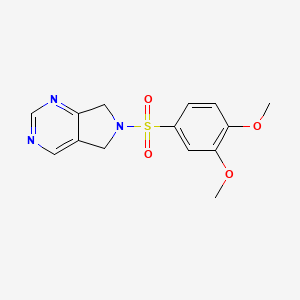 B2933471 6-((3,4-dimethoxyphenyl)sulfonyl)-6,7-dihydro-5H-pyrrolo[3,4-d]pyrimidine CAS No. 1706374-00-6