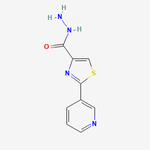 molecular formula C9H8N4OS B2933491 2-吡啶-3-基-1,3-噻唑-4-碳酰肼 CAS No. 874784-24-4