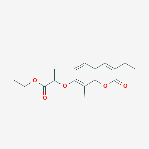 ethyl 2-[(3-ethyl-4,8-dimethyl-2-oxo-2H-chromen-7-yl)oxy]propanoate