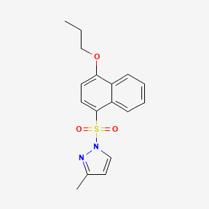 3-Methyl-1-[(4-propoxynaphthyl)sulfonyl]pyrazole
