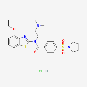 N-(2-(dimethylamino)ethyl)-N-(4-ethoxybenzo[d]thiazol-2-yl)-4-(pyrrolidin-1-ylsulfonyl)benzamide hydrochloride