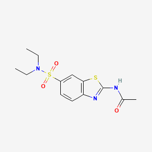 molecular formula C13H17N3O3S2 B2933518 N-{6-[(diethylamino)sulfonyl]benzothiazol-2-yl}acetamide CAS No. 865592-29-6