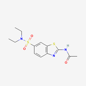 molecular formula C13H17N3O3S2 B2933518 N-[6-(diethylsulfamoyl)-1,3-benzothiazol-2-yl]acetamide CAS No. 865592-29-6